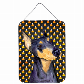 Doberman #4 Candy Corn Halloween Design Wall or Door Hanging Prints