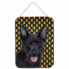 Australian Kelpie Candy Corn Halloween Design Wall or Door Hanging Prints