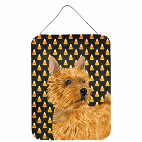 Norwich Terrier #2 Candy Corn Halloween Design Wall or Door Hanging Prints