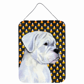 Boxer #3 Candy Corn Halloween Design Wall or Door Hanging Prints