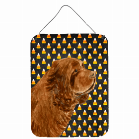 Sussex Spaniel Candy Corn Halloween Design Wall or Door Hanging Prints