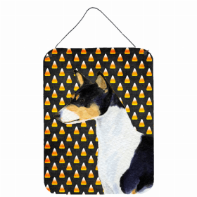 Basenji #2 Candy Corn Halloween Design Wall or Door Hanging Prints