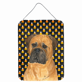 Bullmastiff Candy Corn Halloween Design Wall or Door Hanging Prints