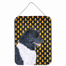 Akita 1 Candy Corn Halloween Design Wall or Door Hanging Prints