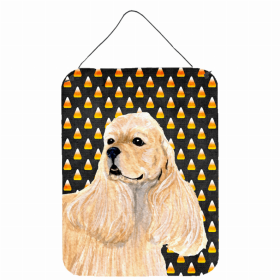 Cocker Spaniel #4 Candy Corn Halloween Design Wall or Door Hanging Prints