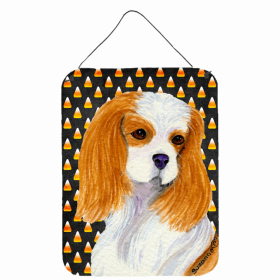 Cavalier King Charles Spaniel #4 Candy Corn Halloween Design Wall or Door Hanging Prints