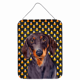 Dachshund #3 Candy Corn Halloween Design Wall or Door Hanging Prints