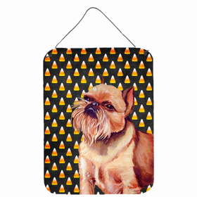 Brussels Griffon #2 Candy Corn Halloween Design Wall or Door Hanging Prints