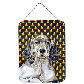 English Setter Candy Corn Halloween Design Wall or Door Hanging Prints