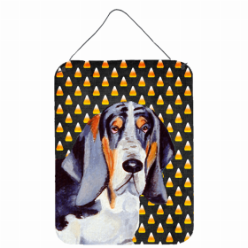 Basset Hound Candy Corn Halloween Design Wall or Door Hanging Prints