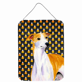 Whippet Candy Corn Halloween Design Wall or Door Hanging Prints