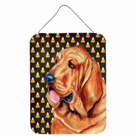 Bloodhound Candy Corn Halloween Design Wall or Door Hanging Prints