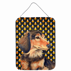 Dachshund Candy Corn Halloween Design Wall or Door Hanging Prints