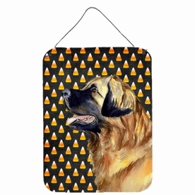 Leonberger Candy Corn Halloween Design Wall or Door Hanging Prints