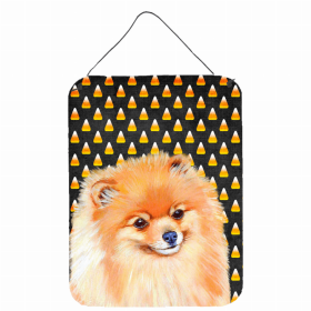 Pomeranian Candy Corn Halloween Design Wall or Door Hanging Prints