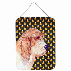 Petit Basset Griffon Vendeen Candy Corn Halloween Design Wall or Door Hanging Prints