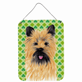 Cairn Terrier #2 St. Patrick's Day Shamrock Portrait Design Wall or Door Hanging Prints