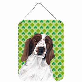 Springer Spaniel 1 St. Patrick's Day Shamrock Portrait Design Wall or Door Hanging Prints