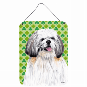 Shih Tzu St. Patrick's Day Shamrock Portrait Design Wall or Door Hanging Prints