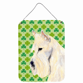 Scottish Terrier #3 St. Patrick's Day Shamrock Portrait Design Wall or Door Hanging Prints