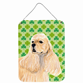 Cocker Spaniel #5 St. Patrick's Day Shamrock Portrait Design Wall or Door Hanging Prints