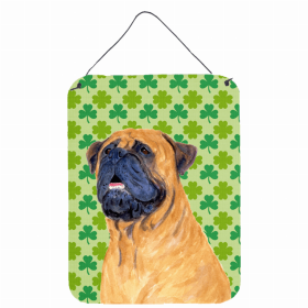 Mastiff #2 St. Patrick's Day Shamrock Portrait Design Wall or Door Hanging Prints