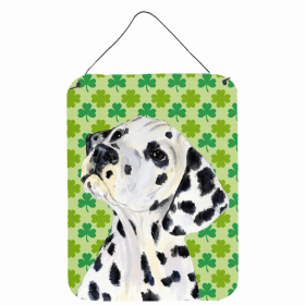 Dalmatian #2 St. Patrick's Day Shamrock Portrait Design Wall or Door Hanging Prints