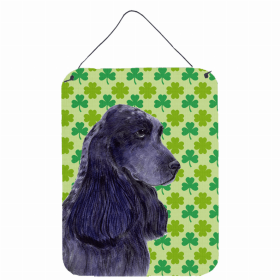 Cocker Spaniel #4 St. Patrick's Day Shamrock Portrait Design Wall or Door Hanging Prints