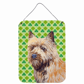 Cairn Terrier St. Patrick's Day Shamrock Portrait Design Wall or Door Hanging Prints