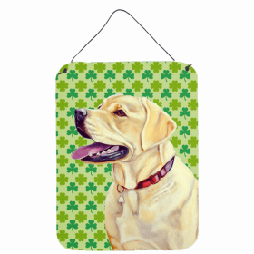 Labrador Retriever St. Patrick's Day Shamrock Portrait Design Wall or Door Hanging Prints