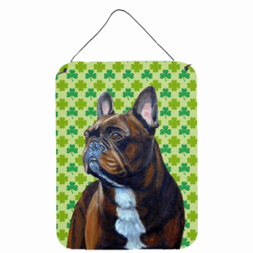 French Bulldog #2 St. Patrick's Day Shamrock Portrait Design Wall or Door Hanging Prints