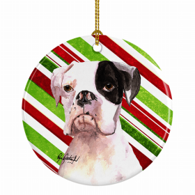 Boxer - Cooper 2 Christmas Candy Ceramic Ornament