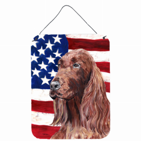 Irish Setter #2 USA American Flag Wall or Door Hanging Prints