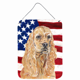 Cocker Spaniel #3 USA American Flag Wall or Door Hanging Prints