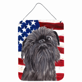 Brussels Griffon #2 USA American Flag Wall or Door Hanging Prints