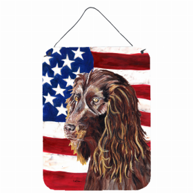 Boykin Spaniel USA American Flag Wall or Door Hanging Prints