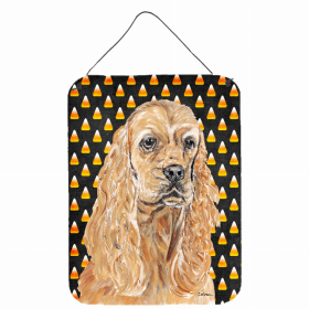 Cocker Spaniel 1 Candy Corn Halloween Design Wall or Door Hanging Prints