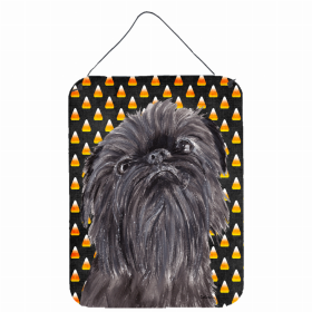 Brussels Griffon 1 Candy Corn Halloween Design Wall or Door Hanging Prints