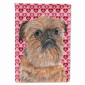 Brussels Griffon #3 Hearts Love and Valentine's Day Portrait Flag Garden Size