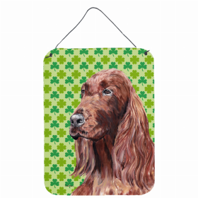 Irish Setter #3 St. Patrick's Day Shamrock Portrait Design Wall or Door Hanging Prints