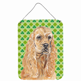 Cocker Spaniel #3 St. Patrick's Day Shamrock Portrait Design Wall or Door Hanging Prints