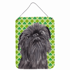 Brussels Griffon #4 St. Patrick's Day Shamrock Portrait Design Wall or Door Hanging Prints