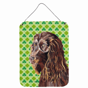 Boykin Spaniel St. Patrick's Day Shamrock Portrait Design Wall or Door Hanging Prints