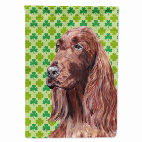 Irish Setter #3  Lucky Shamrock St. Patrick's Day Flag Garden Size