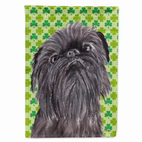 Brussels Griffon #4 Lucky Shamrock St. Patrick's Day Flag Garden Size