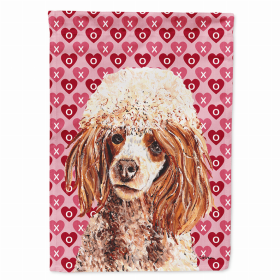 Poodle #2 Hearts Love and Valentine's Day Portrait Flag Garden Size