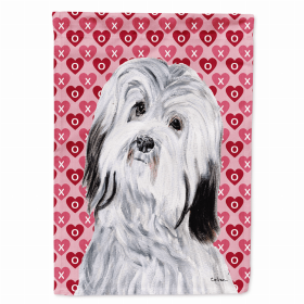 Havanese Hearts Love and Valentine's Day Portrait Flag Garden Size