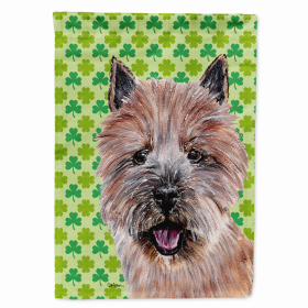 Norwich Terrier Lucky Shamrock St. Patrick's Day Flag Garden Size