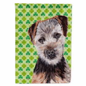 Norfolk Terrier Lucky Shamrock St. Patrick's Day Flag Garden Size