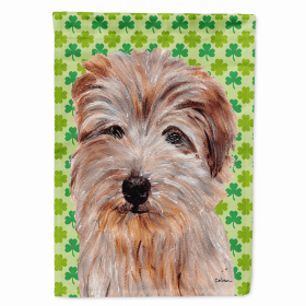 Norfolk Terrier #2 Lucky Shamrock St. Patrick's Day Flag Garden Size